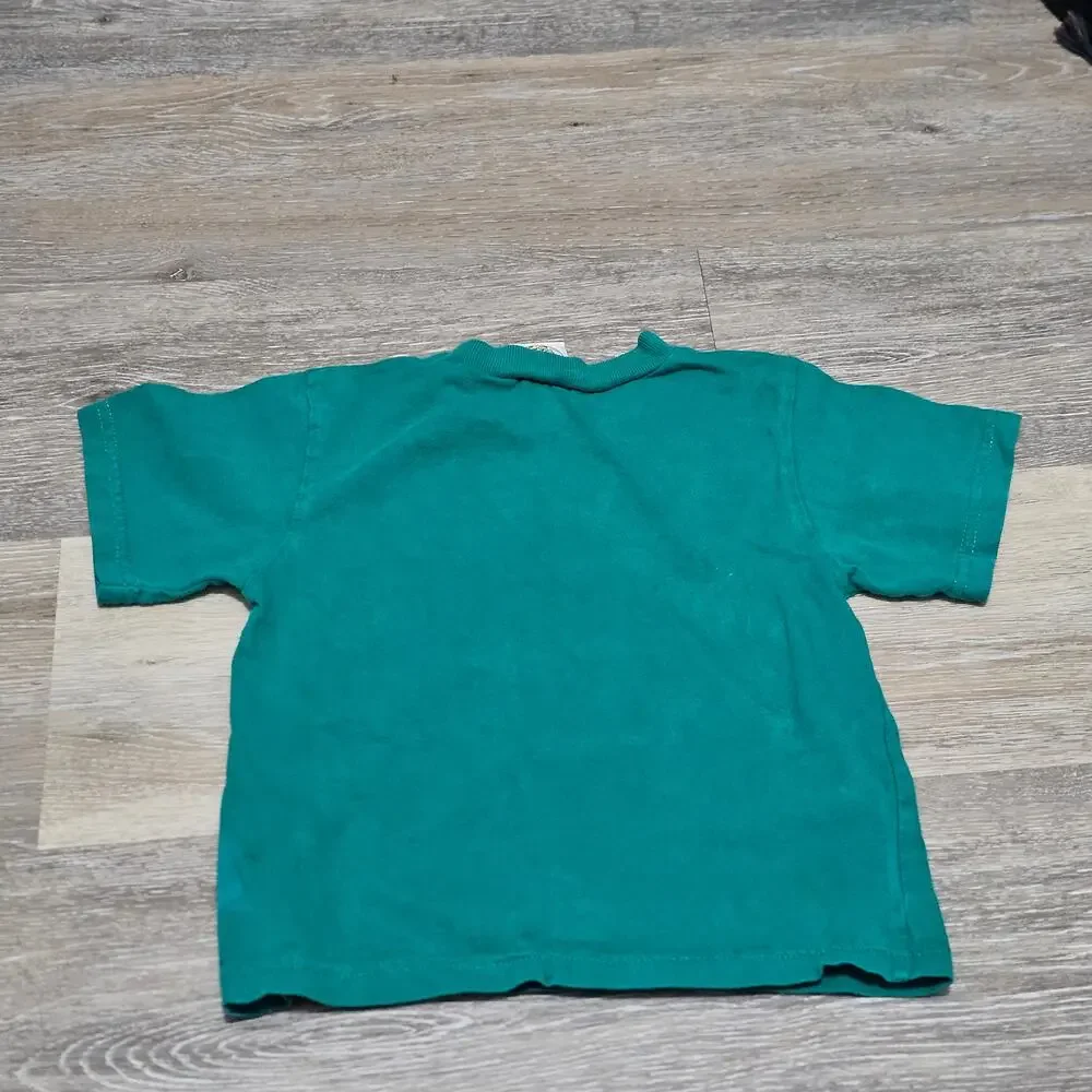 Mickey Co Vintage Green Blue TShirt Kids Toddler 4 Mickey Goofy Basketball